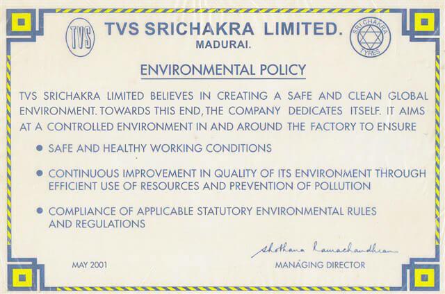 Environmental Policy Certificate