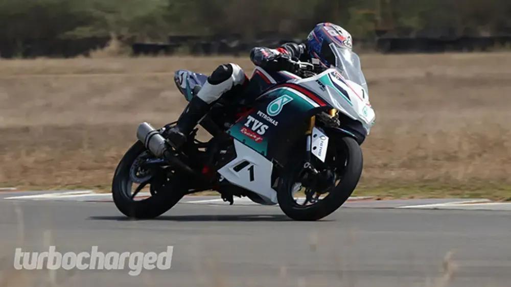 Ben riding TVS Apache RR 310 with Eurogrip tyres